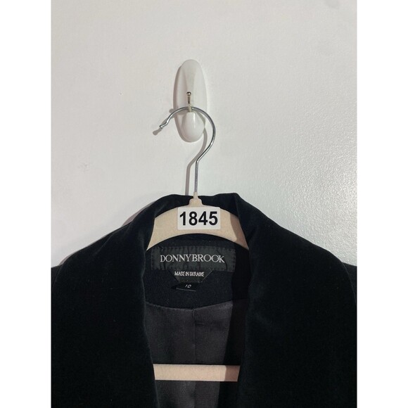 VTG Donny Brook Overcoat 10 Black Wool Velvet Collar Old Money Long Trench Coat - Picture 11 of 11